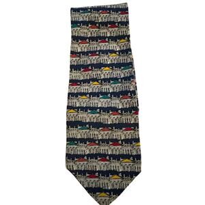 Vintage Archifetti Necktie White House 1995 Silk Necktie 100% Silk Multicolors